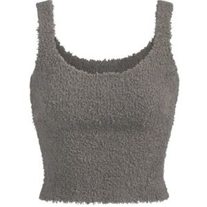Skims cozy knit top “smoke”